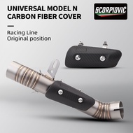 Universal Motorcycle Exhaust Carbon Fiber Heat Shield, High Temperature Resistant Anti-Scald Cover 6