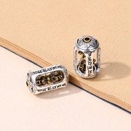 Vajra Turnable Tibetan Silver Turnable Two-Color Barrel Beads Spacer Beads Wenwan Accessories Waist 
