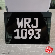 Nombor Plate Tanam 2D Nombor Dalam Motor No Plate Tanam Putih EURO Design