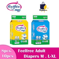 Feelfree Adult Diapers Tape Size M | L-XL (10 / 8  pieces/pack)