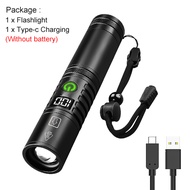 Asafee X88 LED Outdoor Flashlight Telescopic Zoom Torch Rechargeable Floodlight Power Lamp Waterproo