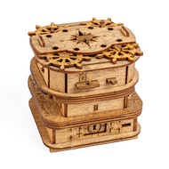 Cluebox - Davy Jones Locker - Escape Room game - Puzzle box - gift box - 3D wooden puzzle for adults