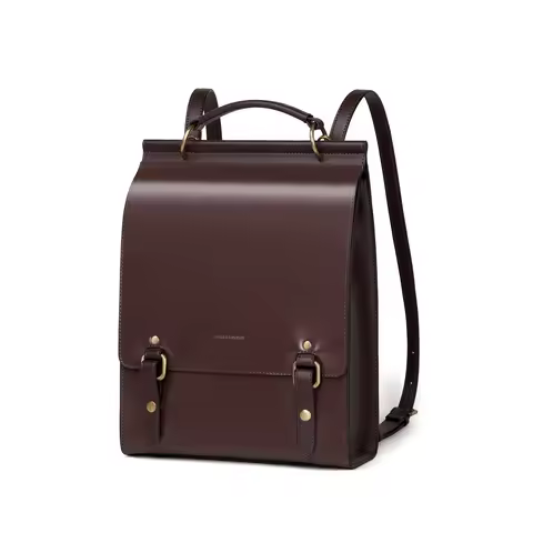 Cnoles Vintage Women's Leather Backpack Casual Shoulder Bag Travel Purse for Girls College School Bo