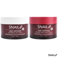 [SNAIL8 DOUBLE SET] SNAIL8 Age Defense Skin Repair Day Cream / Ultimate Night Repair Cream (60 g) 2ก