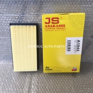 High quality Japanese engine air filter JS Asakashi A1542 for Toyota Wigo 1.2L 2017- 2025 Toyota: 17