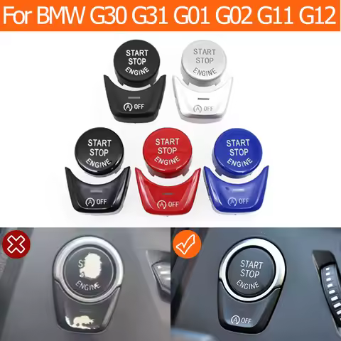 G30 G01 G12 Car Engine Ignition Start Stop OFF Switch Button Cover Trim For BMW 1 5 6 7 X3 X4 Series