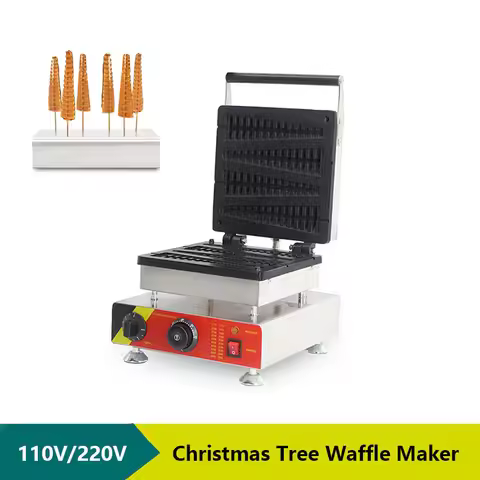 Electric Christmas Tree Waffle Maker Commercial Pine Shape Stick Waffle Bake Machine New Fishbone Wa