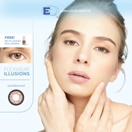 EO Flexwear Illusions Sandalwood | Graded Brown Contact Lenses With Solution Set (12 Months)