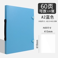 Portable A1 Poster Folder Artwork Collection Half Open Storage Clip Engineering Drawing File Cabinet