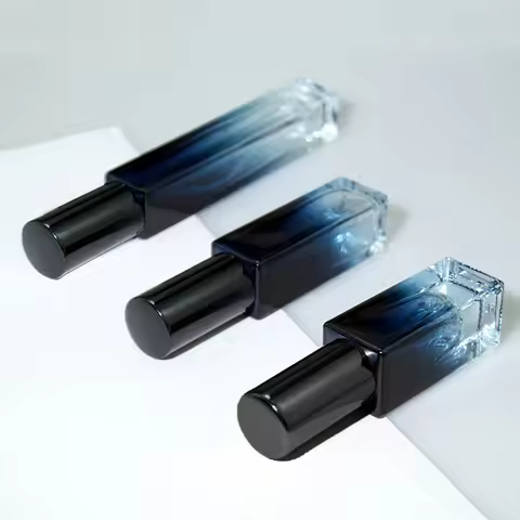 1pc 5ml 10ml High Quality Perfume Spray Bottle Gradient Blue Perfume Bottle Travel Cosmetic Refillab