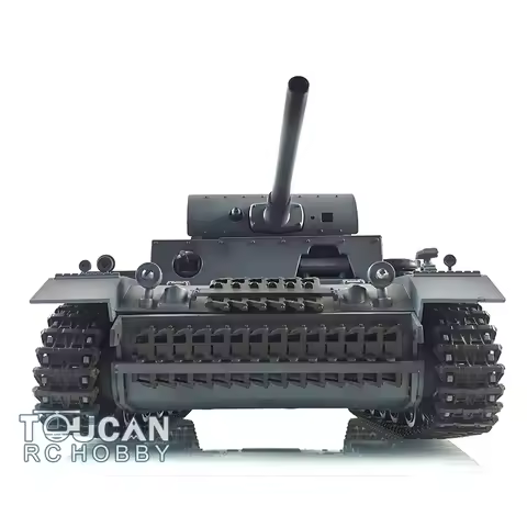 1/16 Gray 7.0 Upgraded HENG LONG Panzer III L RTR RC Tank 3848 W/ 360° Turret TH17359-SMT4