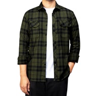 Gloaming Kemeja Flanel Veterano Panjang Olivara