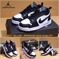 HITAM Jordan shoes for boys, air jordan kids school shoes, premium high quality black shoes