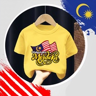 Malaysia Merdeka Kid T-shirt Boy and Girl Independence Day Top MY National Day Celebration Patriotic