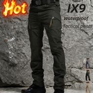 Tactical Cargo Pants Men Waterproof IX7 IX9 Multi Pocket Outdoor Hiking Camping Pants