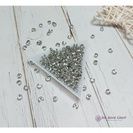 60pcs Crimp Beads Cover 4mm Rhodium DIY Jewellery Making End Tips Stopper Beads