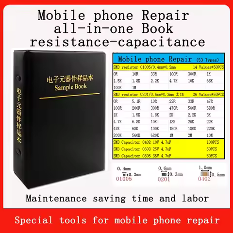 01005 resistor 0201 mobile phone repair, resistors capacitors, super small 0R 10R 33R 100R 300R 1K 1