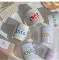 韓國 自訂 mbti mug white cup couple 瓷杯 水杯 禮物 白色