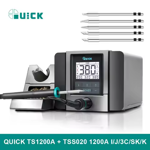 Quick TS1200A Lead Free BGA Soldering Iron Station LED Display with One Soldering Tip for Phone Moth
