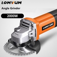 ［In Stock］Profession Electric Angle Grinder 1500W/2000W 100mm Variable Speed for Cutting/grinding wood, stone, metal, glass US Plug