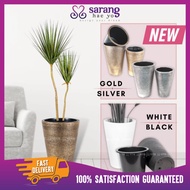 Pasu Bunga Hiasan Indoor Pasu Besar Plastic Berkaki Tinggi Plant Vase  Flower Pot Office Tree Pot St