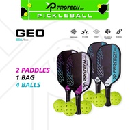 Protech XP GEO Pickleball Combo Set (Best Seller)(Beginner set)(2 Paddles/4 Balls/1 Cover)