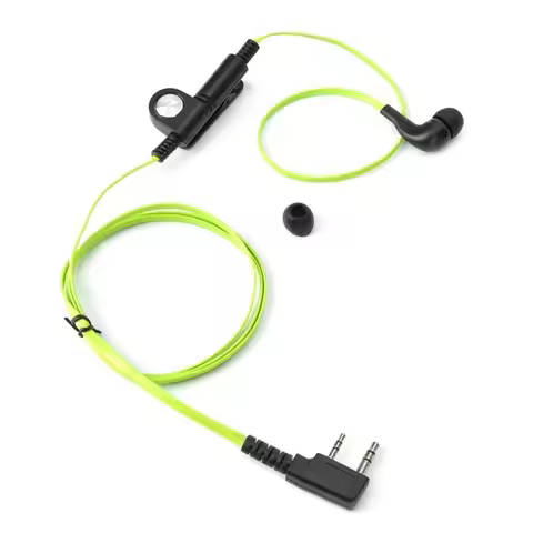 Professional 2 Way Earpiece 2 Pin Two Way Radio Walkie Talkie Earphones ABS Noodle Headphone Cord fo
