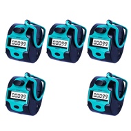 5X Counter Electronic Clicker Manual Digital Counter Finger Ring Mechanical Handheld Counter for Row