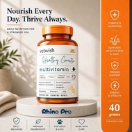 VETWISH Dog Cat Vitamin B Complex Multivitamin Supplement Skin Coat Appetite Energy Support