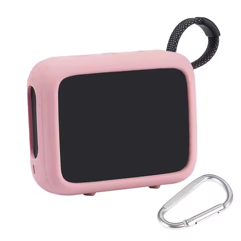 For JBL GO4 Speaker Silicone Cover Protective Case with Carabiner Anti Scratch Soft Shell Carrying C