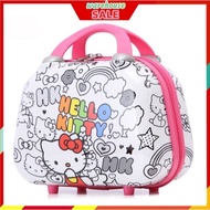 12 inch Hello Kitty Suitcase Small Makeup Women Kids Luggage Bag Travel Bagasi Kartun Budak Beg Holi