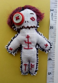 Mini Cream Beige Katcha Authentic Genuine Real Spirit Voodoo Doll Cloth Fabric Herbs Inside Love Hea