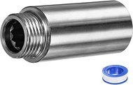 M METERXITY Shower Head Extension Arm, Stainless Steel G1/2 Male to Extension Pipe Fitting Adapter w