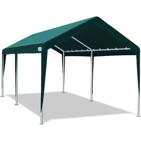 Adjustable 10x20 ft Heavy Duty Carports Car Canopy Garage Boat Shelter Party Tent Adjustable Height 