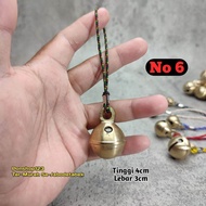 Krincingan bahan Kuningan Klintingan Lonceng Pakai Tali model gantungan kunci gantungan Tas
