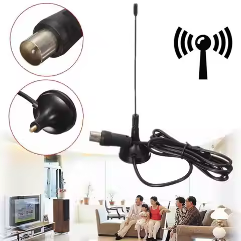 5DB Indoor Digital HDTV Antenna with Signal Booster - DVB-T/DVB-T2 TV Aerial for Freeview & Radio