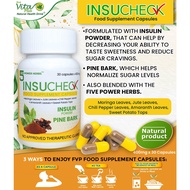 INSUCHECK - for Diabetes, High and  Low Blood Sugar Levels - Food Supplement Capsules
