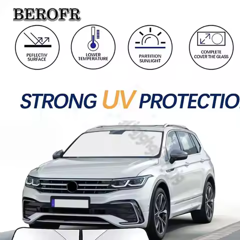 Car Windshield Sun Shade Cover Sunshade Visor For VW Volkswagen Tiguan 2018 2019 2020 2021 2022 2023