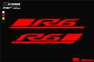 สติ๊กเกอร์R6 ติดแฟริ่งข้างR15 สติ๊กเกอร์3Mแท้ สะท้อนเเสง (ได้ซ้าย-ขวา)
