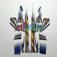 Yamaha F1ZR 2004 White-Blue Motorcycle Sticker Striping