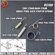 RS100 SPRING SIDE STAND, MAIN STAND, BRAKE PEDAL & KICK STARTER (ES002, ES003, ES001, ES006)