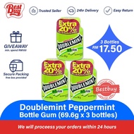 Doublemint Peppermint Bottle Gum Extra 20% (69.6g x 3 Bottles)