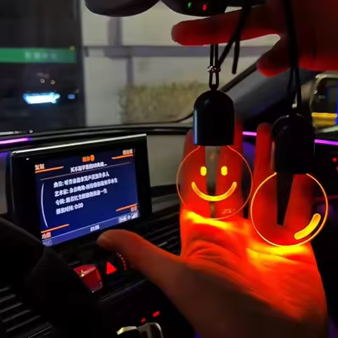 Car interior rearview mirror accessories, dual interior lights decoration, car rearview mirror decor