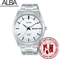 [Official Warranty] Alba AV3553X AV3553X1 Men's Prestige Silver Dial Stainless Steel Strap Watch