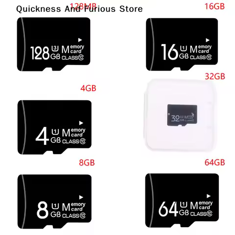 【TO】Micro TF SD Card 128MB 4GB 8MB 16MB 32MB 64MB SD Card Memory Card For Phone Tachograph Camera Hi
