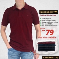 [ORIGINAL] KANGAROO SIGNATURE MEN’S COLLAR POLO T-SHIRT ( KCTS 1278 ) [Plus Size Available 2XL, 3XL, 4XL, 5XL ]