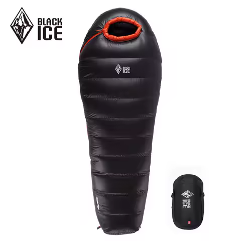 Black Ice B-series Blackice Warm Ultralight Mummy 90% Gray Duck Down Sleeping Bag For Camping Hiking
