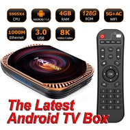 Android TV Box 11.0 4GB 128GB Smart TV Box Android Box Allwinner H618 WiFi 6 Ultra HD 1080P 4K 8K HLG Mode HDR10+ BT 5.0 USB 3.0 Support Voice Remote