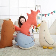 Sea Bird Whale Bear Fox Pillow Plush Toy Cartoon Cute Soft Plushie Stuffed Toys Doll Birthday Gift