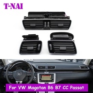Magotan B6 B7 CC Passat Piano Black Car Air Conditioning Left Right Central AC Vent Outlet Assembly 